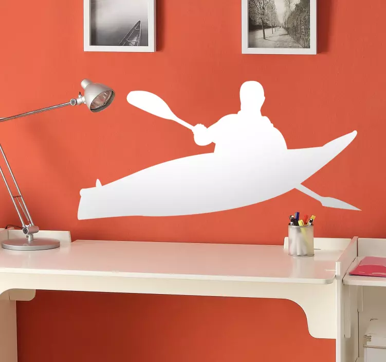 Sticker silhouette canoe kayak - TenStickers