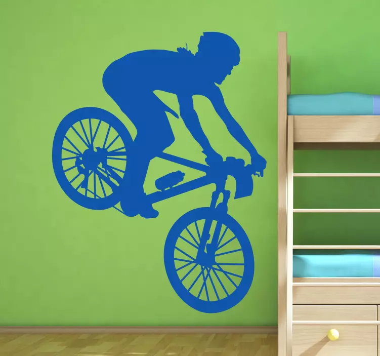 Sticker silhouette mountain bike - TenStickers