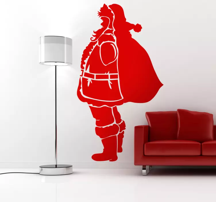 Sticker silhouette Santa Claus - TenStickers