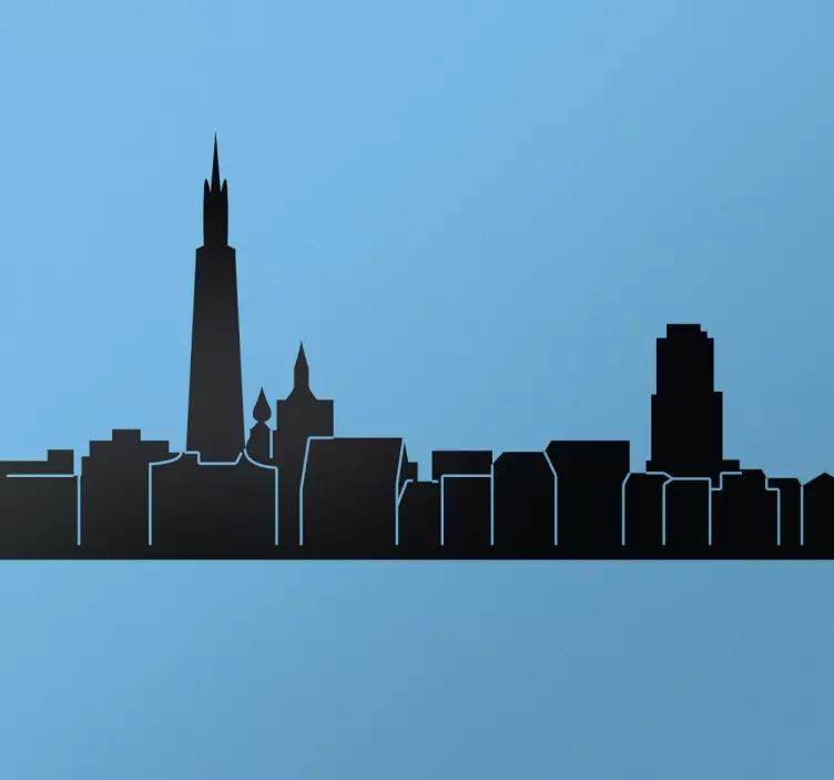 Sticker skyline Anvers - TenStickers