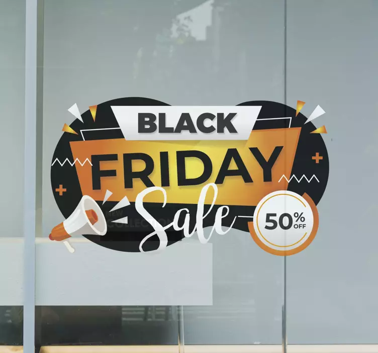 Sticker black friday annonce de vente promotionnelle - TenStickers