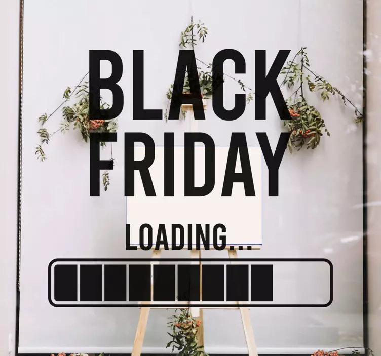 Sticker black friday chargement des ventes promotionnelles - TenStickers