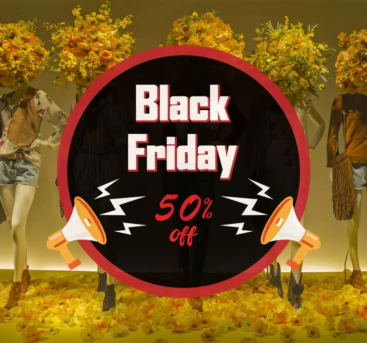 Sticker black friday offre de remise promotionnelle - TenStickers
