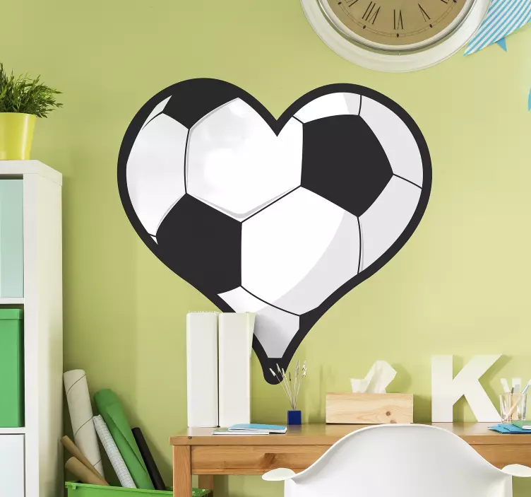 Sticker Sport Coeur Football - TenStickers