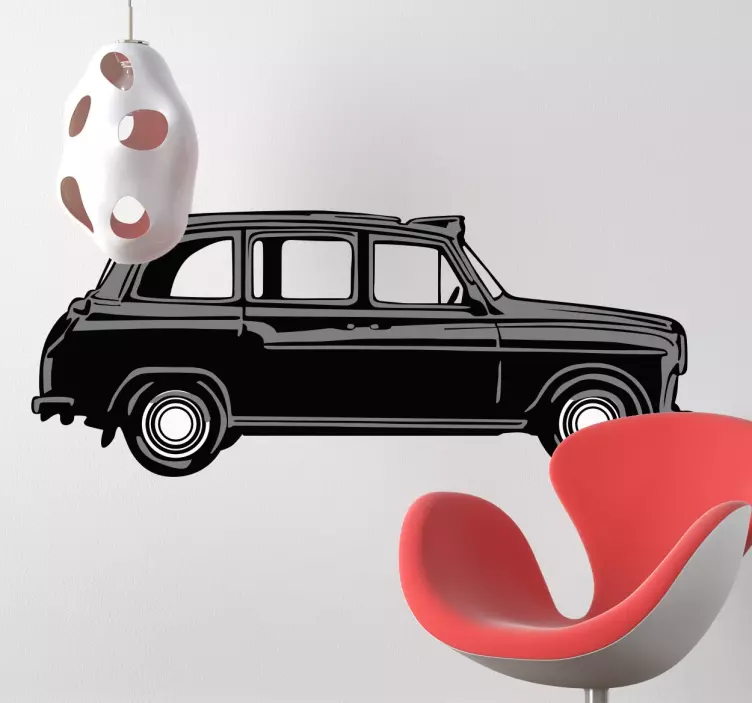 sticker dessin taxi Londonien - TenStickers
