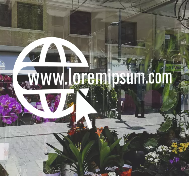 Sticker vitrine site web personnalisé - TenStickers