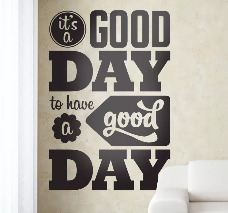 Sticker texte good day - TenStickers
