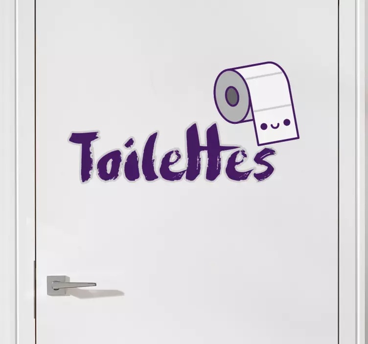 Sticker WC porte toilette - TenStickers