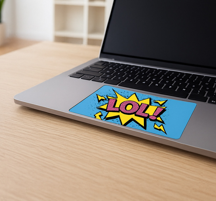 Sticker touchpad motif explosif avec nom - TenStickers