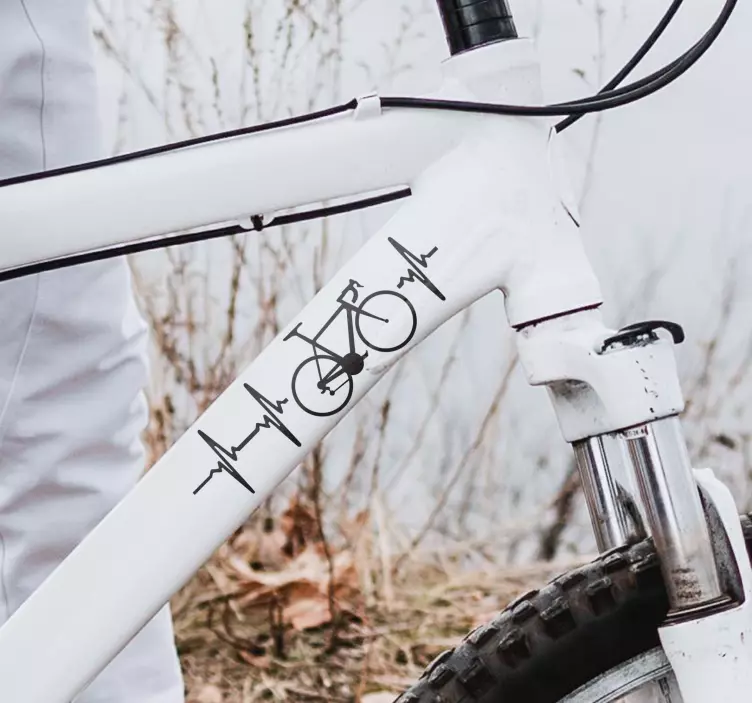 Sticker vélo électrocardiogramme - TenStickers
