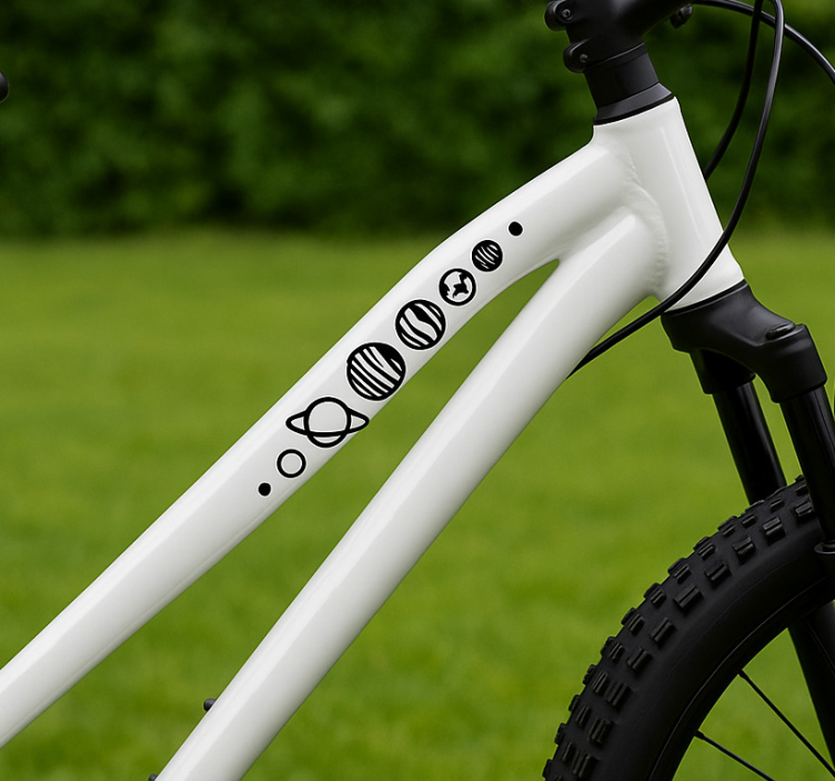 Sticker vélo ligne planète - TenStickers