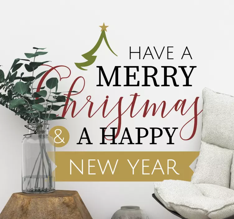 Sticker Noel Joyeux noel et bonne année - TenStickers
