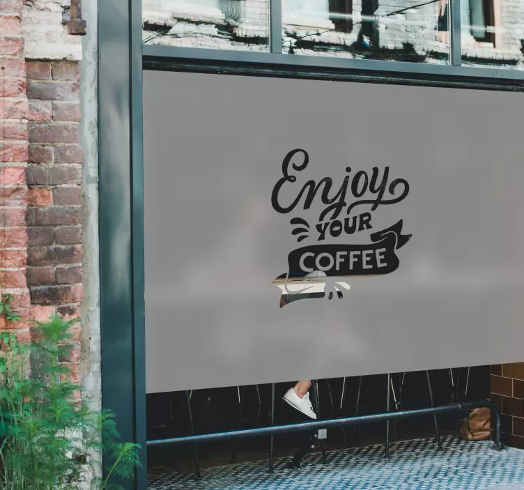 Sticker vitrine logo dans translucide  - TenStickers