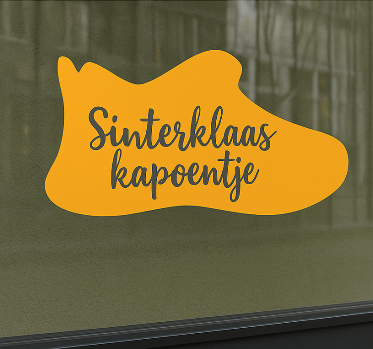 Sticker vitrine schoenzetten - TenStickers
