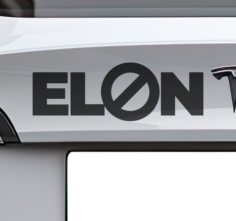 Sticker pour voiture Elon non - TenStickers