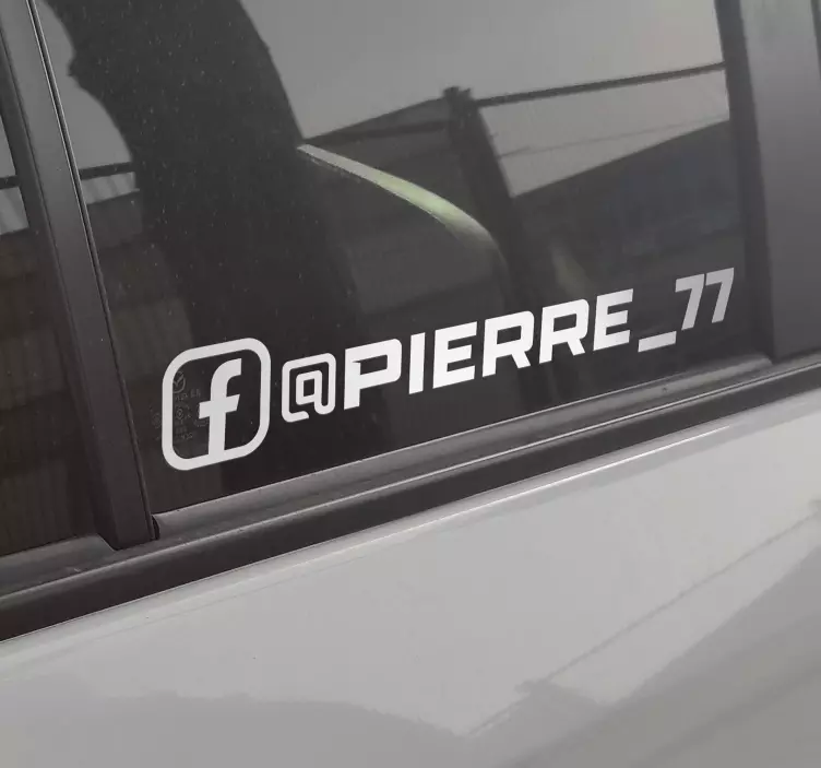 Autocollant voiture personnalisé Facebook style racing - TenStickers