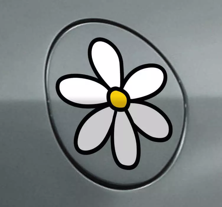 Autocollant voiture dessin fleur - TenStickers
