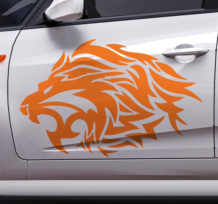 Sticker animaux sauvages Lion tribal - TenStickers