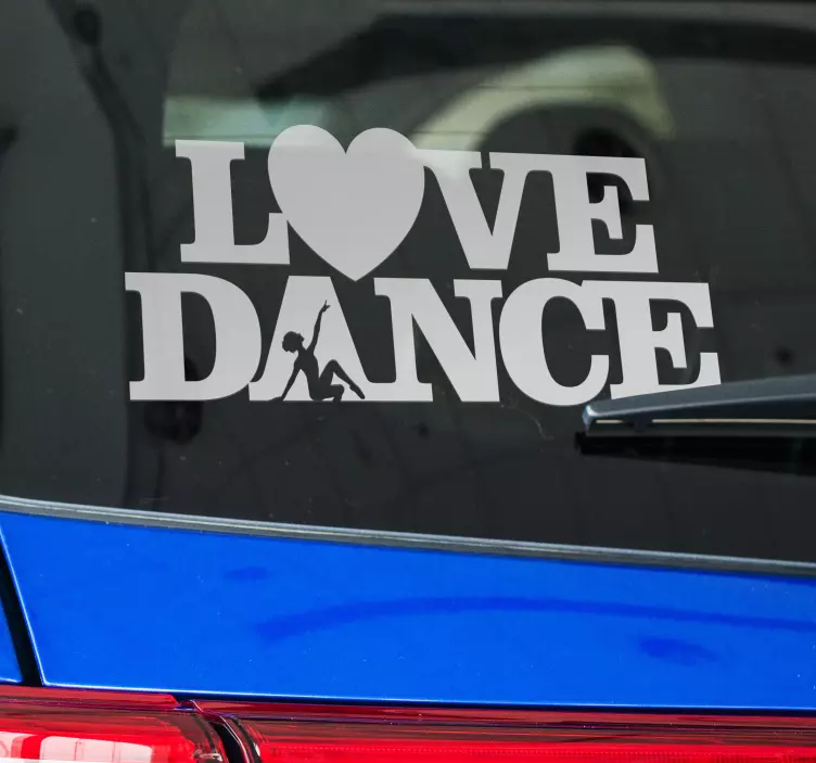 Autocollant voiture Love danse - TenStickers