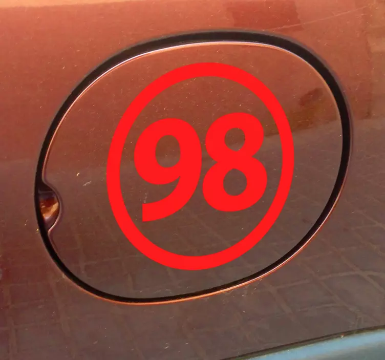 Sticker voiture sans plomb 98 - TenStickers