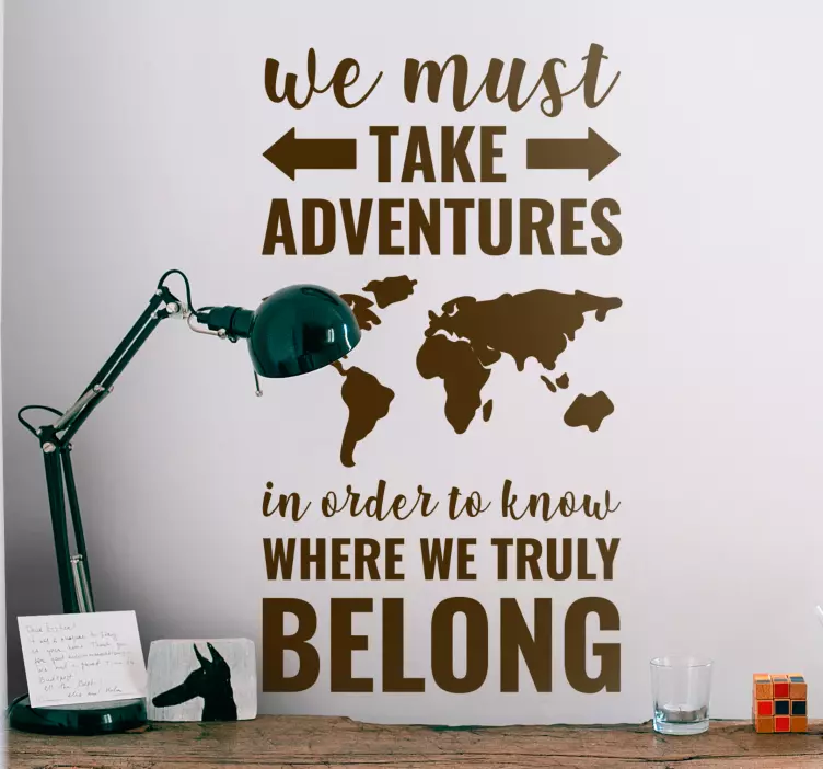 Sticker voyage et aventures Texte - TenStickers