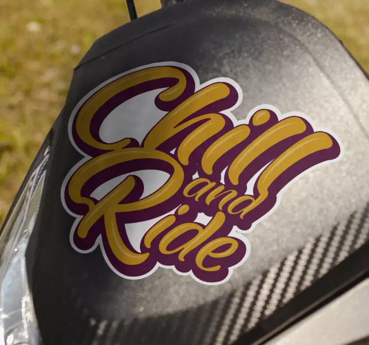 Autocollant moto chill and ride - TenStickers