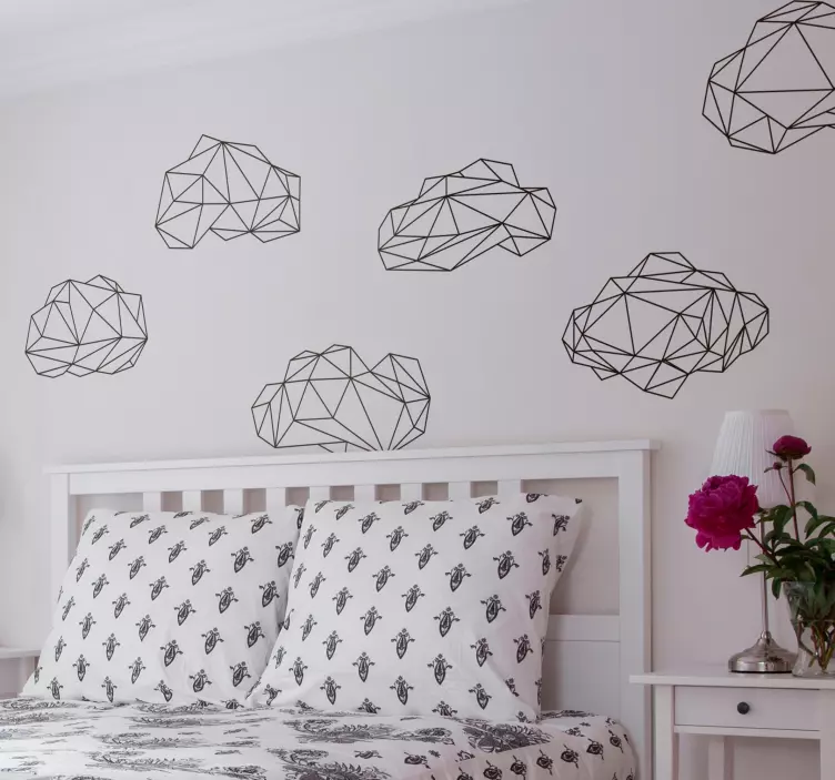 Stickers Mural Origami Nuage - TenStickers
