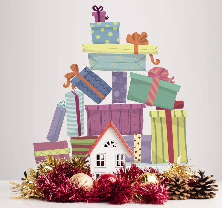 Vitrophanie Montagne Cadeaux - TenStickers