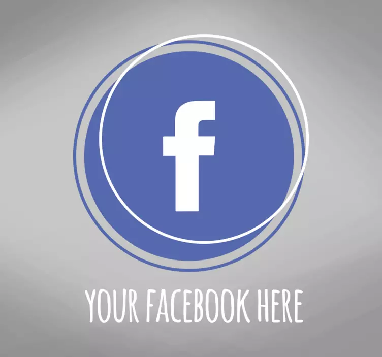 Vitrophanie Cercle personnalisé facebook - TenStickers