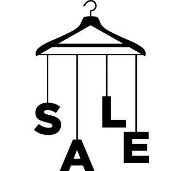 Sticker soldes cintre pour autocollants au royaume-uni - TenStickers