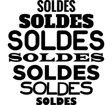 Sticker vitrine soldes en cercle - TenStickers