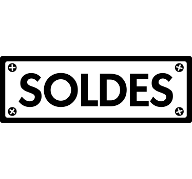 Sticker vitrine soldes avec cadre - TenStickers