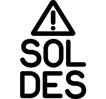 Sticker vitrine soldes attention - TenStickers