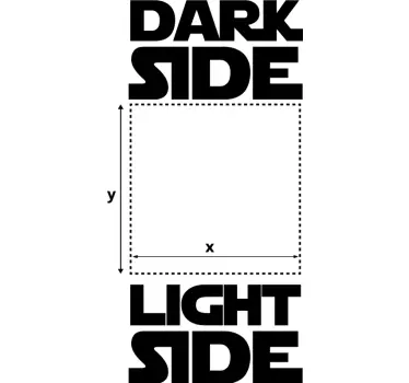 Sticker interrupteur dark light side - TenStickers
