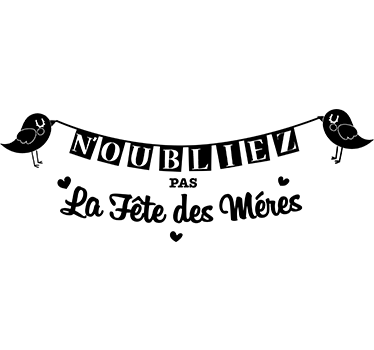 Sticker fête des mères oiseaux banderole - TenStickers