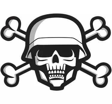 Sticker crâne militaire - TenStickers