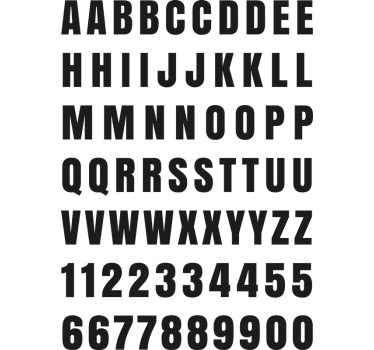 Sticker boite aux lettres lettres de 1 pouce - TenStickers
