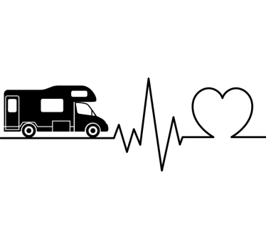 Sticker camping car pulsation - TenStickers