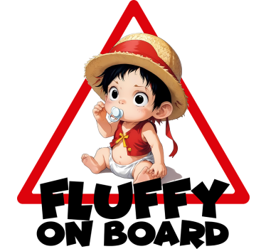 Autocollant bebe a bord personnage d'anime personnalisé - TenStickers