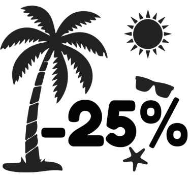 Sticker soldes icônes d'été à prix réduit - TenStickers