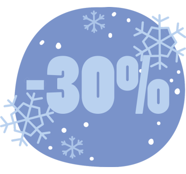 Sticker soldes réduction d'hiver - TenStickers