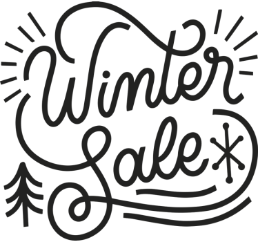 Sticker soldes lettrage d'hiver - TenStickers