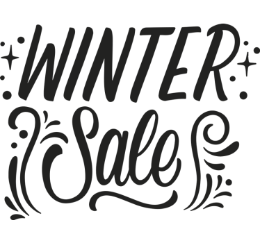 Sticker soldes hiver monochrome - TenStickers