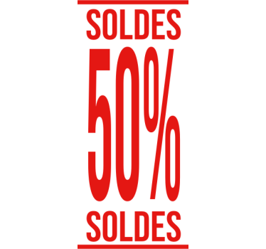 Sticker soldes format allongé à prix réduit - TenStickers
