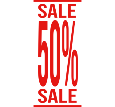 Sticker soldes format allongé à prix réduit - TenStickers