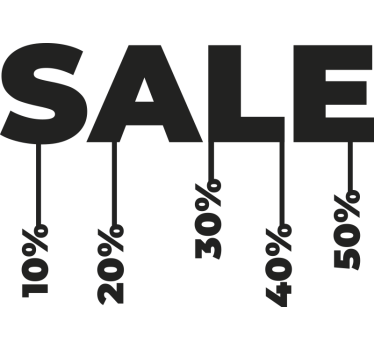 Sticker soldes remises suspendues - TenStickers