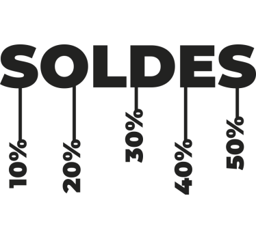 Sticker soldes remises suspendues - TenStickers