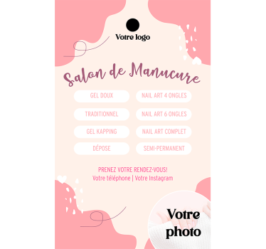 Sticker vitrine services personnalisés de salon de manucure - TenStickers