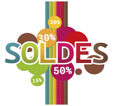 Sticker soldes réductions colorées - TenStickers