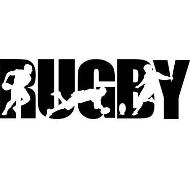Sticker rugby mural sport - TenStickers